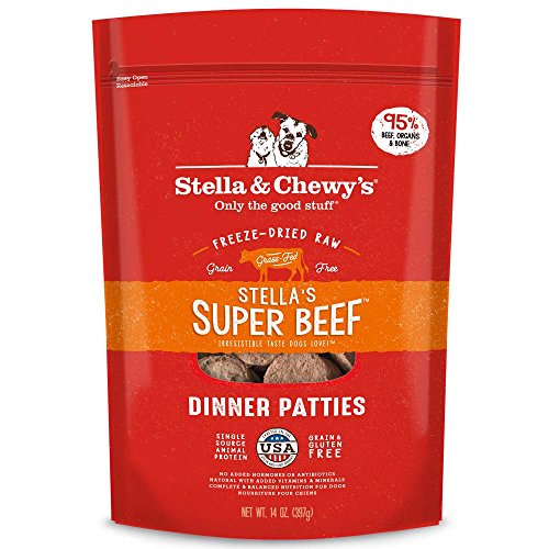Stella & Chewy's Freeze-Dried Raw Stella's Super Beef Dinner Patties Grain-Free Dog Food, 25 oz. bag