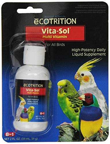 Ecotrition Vita-Sol High Potency Multi-Vitamin Bird Supplement, 2-Ounce (D372)
