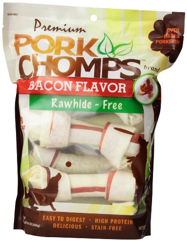 Premium Pork Chomps Knotz Bacon, 7", 8 Count