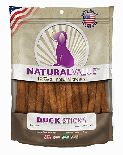 Loving Pets Natural Value All Natural Soft Chew Duck Sticks for Dogs, 14-Ounce