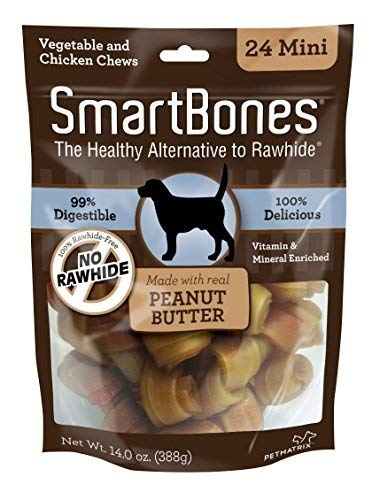 Smartbones Mini Peanut Butter 14oz Bags. 1pk