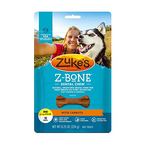 Zukes Z?bone Clean Carrot Dental Chews, Mini Bones ? 18 count