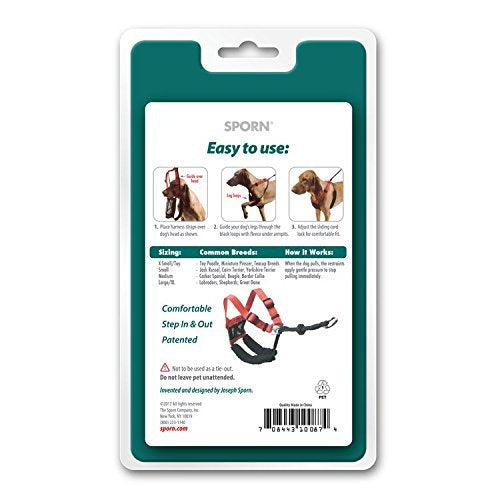 Sporn Dog Harness - No pull and No choke humane Design, Non Pulling Pet Harness with Mesh vest, Easy Step-in Adjustable Mesh Harness for control, Patented Dog Pull Control Technology (2 Pack)