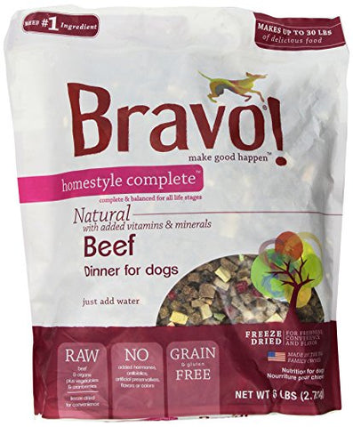 Bravo Homestyle Freeze Dried Dinner Beef Food, 6 Lb.