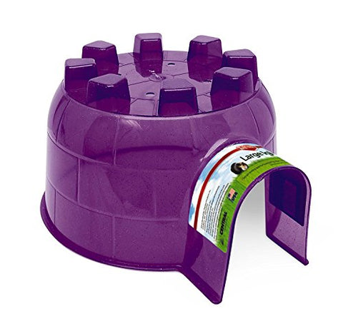 (2 Pack) Kaytee Igloo Hideout, 12"L X 10.5"W X 6.25"H (Colors May Vary)