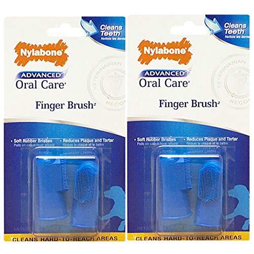 Nylabone Advanced Oral Care Dog Finger Brush, 4 Count