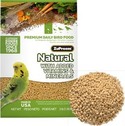 ZuPreem Natural with Added Vitamins, Minerals, Amino Acids Small Bird Food, 4.50 lb.