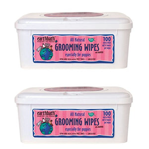 Earthbath All Natural Grooming Wipes, Puppy - Pack of 2
