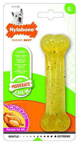 Nylabone Dura Chew Wolf Chicken Flavored Bone Dog Chew Toy