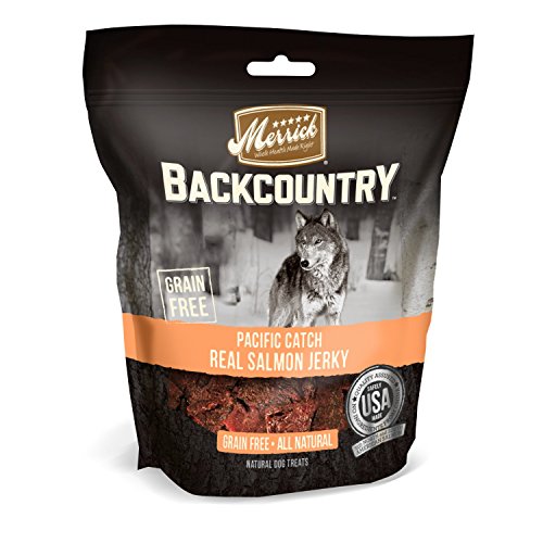 Merrick Backcountry Pacific Catch Real Salmon Jerky Grain Free Dog Treats, 4.5 Oz.