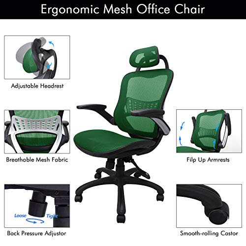 Komene Ergonomic Office Chair High Back Computer Task Chairs with Adj Luving Pets