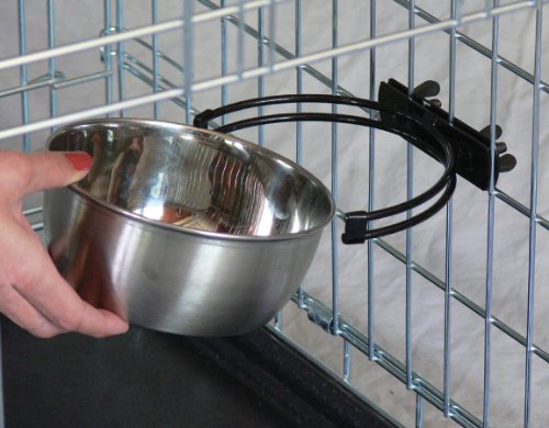 MidWest Homes for Pets Snap'y Fit Stainless Steel Food Bowl / Pet Bowl, 1 qt. for Dogs & Cats