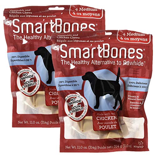 SmartBones Chicken Dog Chew, Medium-8 pieces/pack