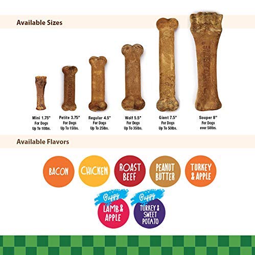 Nylabone Healthy Edibles Petite Bacon Flavored Dog Treats, 16 Count