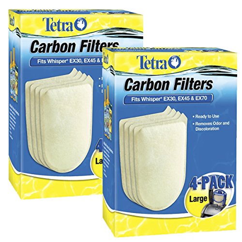 Tetra 26332 Whisper EX Carbon Filter Cartridges, Large, 8-Pack
