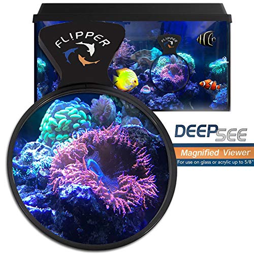 FL!PPER Flipper DeepSee Magnetically Mounted Magnified Aquarium Viewer - 4" Viewer