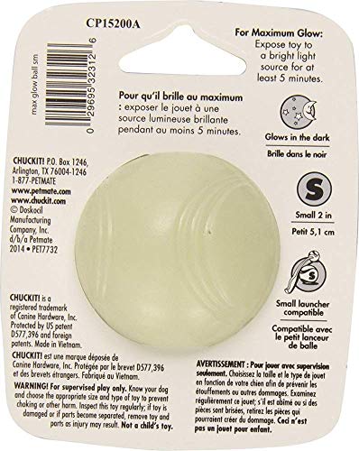 Chuckit! Max Glow Ball, Small-2 Pack