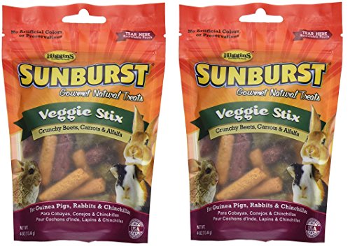 Higgins Sunburst Veggie Stix Gourmet Treats for Guinea Pigs, Rabbits & Chinchillas, 8 OZ