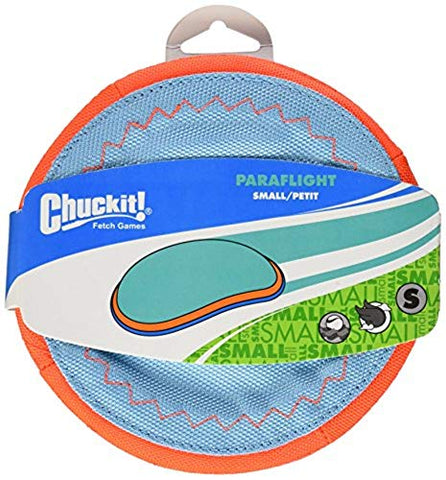 ChuckIt! Paraflight Flyer Dog Toy, Small (Orange/Blue)