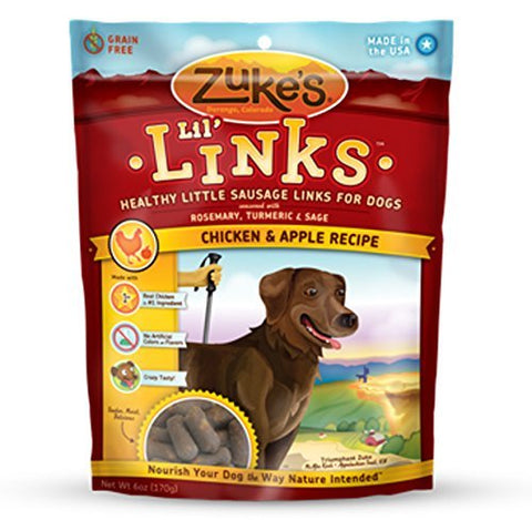 Zukes, Lil' Links, Grain Free Dog Treats, Economy Variety 3-Pack ......(6 oz each flavor) by Zukes Performance Pet