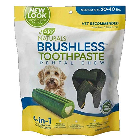 ARK NATURALS (3 Pack) Breath-Less Chewable Brushless Toothpaste, Medium/Large - 18oz Bags