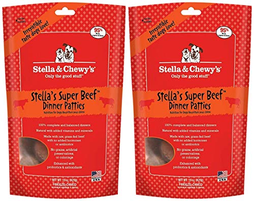 Stella and Chewy's Freeze Dried Dog Food for Adult Dogs Beef Dinner 14 Ounce Bag