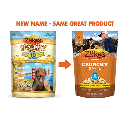 Zuke's Crunchy Naturals 10s Dog Treats, Peanut Butter & Bananas-2 Pack