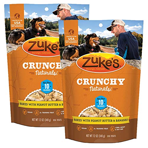 Zuke's Crunchy Naturals 10s Dog Treats, Peanut Butter & Bananas-2 Pack
