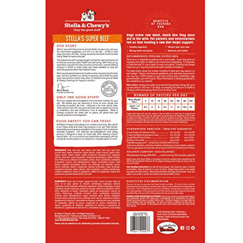 Stella & Chewy's Freeze-Dried Raw Stella's Super Beef Dinner Patties Grain-Free Dog Food, 25 oz. bag