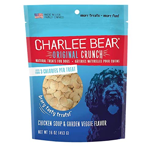 Charlee Bear Dog Treats Variety Pack includes Liver, Egg and Cheese, Chicken and Garden Vegetable, Turkey Liver and Cranberries (4 Pack)