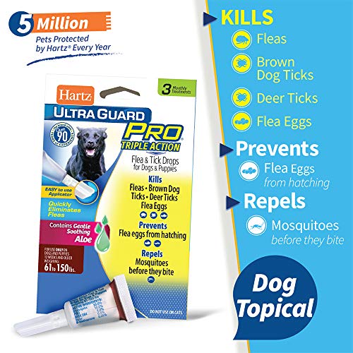 Hartz UltraGuard Pro Topical Flea & Tick Prevention for Dogs and Puppies - 61-150 lbs, 3 Monthly Treatments