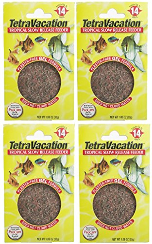 Tetravacation 14-Day Feeder For Tropical Fish. 4 Pack (4.24 Oz Total).