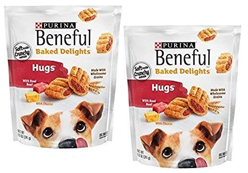 Purina Beneful Baked Delights Hugs Dog Treats - 8.5 oz. Pouch, Pack of 2