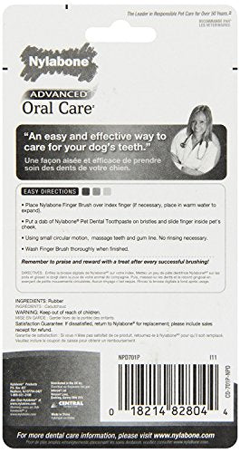 Nylabone Advanced Oral Care Dog Finger Brush, 4 Count