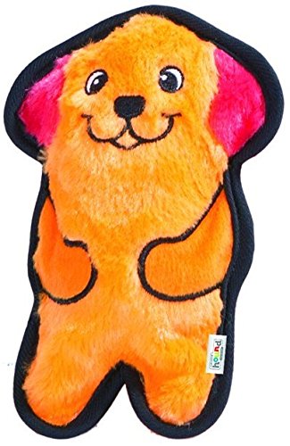 Outward Hound (4 pc. Multi-Pack) Invincibles Plush Stuffing-Less Dog Toys with Squeaker