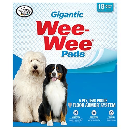 Four Paws Gigantic Wee-Wee Pads, 27.5-Inch by 44-Inch