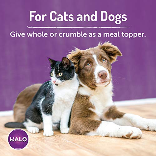 Halo Liv-A-Littles Grain Free Natural Dog Treats & Cat Treats, Freeze Dried Wild Salmon, 1.6-Ounce
