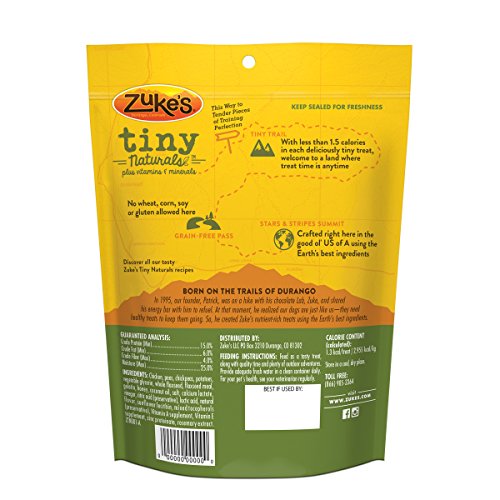 Zuke'S Tiny Naturals Chicken & Chickpea Recipe Dog Treats - 5 Oz. Pouch