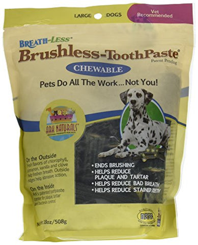 ARK NATURALS Breath-Less Brushless-Toothpaste - Chewable - Large Dogs - 18 oz