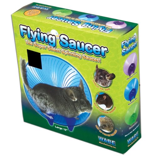 Ware Manufacturing Flying Saucer Exercise Wheel for Small Pets, 12-Inch - Colors May Vary