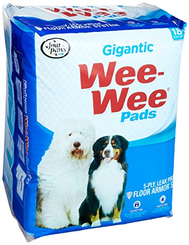 Four Paws Wee-Wee Pads, Gigantic, 18 per Pack (2 Packs)