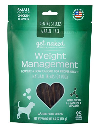 Get Naked Grain Free 1 Pouch 6.2 Oz Weight Management Dental Chew Sticks, Small