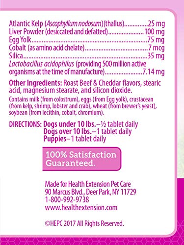 Health Extension Immune Boosting Lifetime Vitamins For Puppies And Adult Dogs