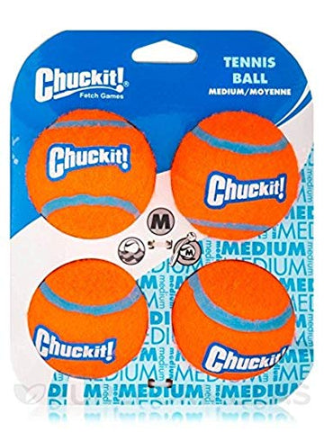 ChuckIt! Tennis Ball, Medium (2.5 Inch) 4 Pack