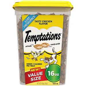 TEMPTATIONS Classic Treats for Cats Tasty Chicken Flavor 16 Ounces