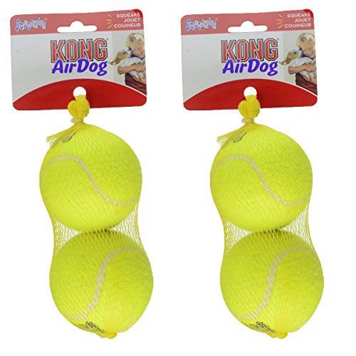 Kong Air Squeaker Tennis Balls Size:Large (4 Balls)