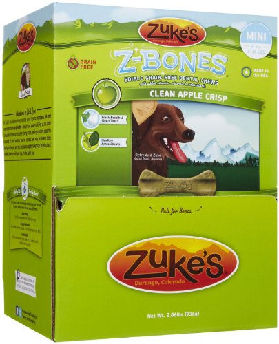Zuke'S Z-Bones Mini Clean Apple Crisp Dental Dog Treats - 72Ct