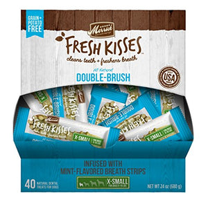 Fresh Kisses Mint Breath Strips Extra Small Brush - Single Serve Box (40 Ct)