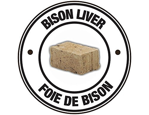 PureBites Bison Liver for Dogs, 2.6oz / 74g - Mid Size - 2 Pack