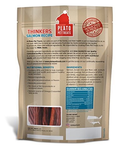 PLATO Dog Treats -Thinkers Pacific Salmon Sticks- 22 oz (2 Pack)
